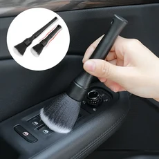차량 디테일링 브러쉬 초극세사 자동차 내부 디테일 합성모 대시보드 먼지 제거 액세서리, Short style