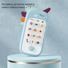 Liha 早教電話玩具，帶童謠啟蒙教育，嬰兒音樂播放器，聖誕禮物首選, 藍色, 1個