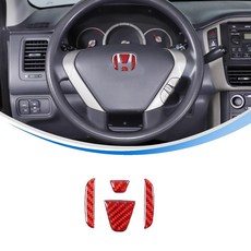 HIRUFAIT 센터 콘솔 로고 스티커 혼다 파일럿 2003 2004 2005 2006 2007 2008 액세서리 부드러운 탄소 섬유 자동차 내부 장식 커버 데칼 트림 4개, HIRUFAIT 센터 콘솔 로고 스티커, 혼다 파일럿