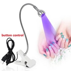 네일 젤 램프 UV 드라이기 건조기 미니 Led 조명 유연한 자외선 클립 온 데스크 터치 스크린 USB 경화 매니큐어 페디큐어 도구, Sliver B, 1개