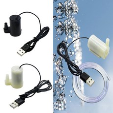 소형 분수펌프 수중 모터 양수기 (3m 호스 포함) 고양이 음수대 무소음 펌프 usb 5w, 가로화이트