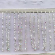 높이 크리스탈 태슬 비즈 레이스 트림 장식 신발 장식품 커튼