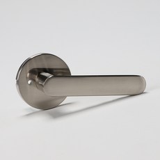 현대정밀 버튼형 방문 손잡이 문고리(레버형) 5200 허브 NH 은회색, 1개