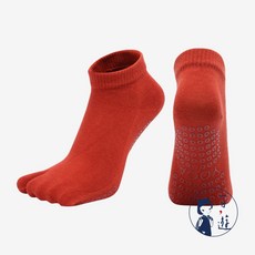 NicoFun 愛定做 2雙 分趾防滑瑜珈短襪 皮拉提斯止滑襪 運動襪 室內襪 超慢跑 2趾襪 女襪 22-24.5cm