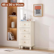 엔틱 서랍장 유캐슬 수입가구 안방 45x30x128 아이보리화이트 6단, C. 아이보리 화이트 색상 4단 45x30x90cm, C. 아이보리 화이트 색상 4단 45x30x90cm