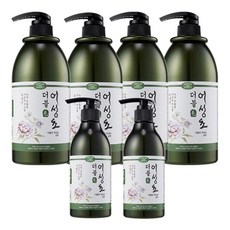 더블모 어성초 샴푸1000g 4개+300g 2개 모발 감소 두피 두피염 약산성 비듬 각질, 4개