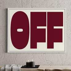 하루의 속도를 잠시 멈추고 나를 쉬게 하는 OFF 그림액자, White 액자