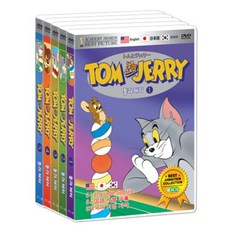 [DVD] 3개 국어 톰과 제리 애니메이션 5종 세트