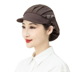 工作帽 防塵帽 包頭帽, 咖啡 全網, 1個
