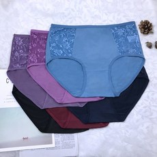 Mordenco 魔點子 雙側透氣緹花內褲 媽媽內褲 貨號5050, 單件隨機不挑色