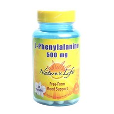Nature's Life L-苯丙氨酸 500mg 膠囊, 1罐, 50顆