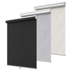 GENIMO 100% 암막 롤러 창문 블라인드 단열 자외선 차단 원단 가정 사무실 침실용 미니 프렌치 도어 블라인드 쉬운 설치 그레이 너비 25.4cm x 높이