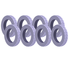 2025 프리미엄 캐리어바퀴보호 실리콘 커버 대 중 소 사이즈, 1세트, 퍼플