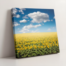 HwaDon 돈 들어오는 인테리어 해바라기 캔버스 그림 액자, 푸른하늘