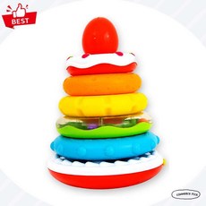 0730NL 윈펀 반짝반짝 케이크링 쌓기 유아 발달 놀이 교구 장난감 픽앤코401