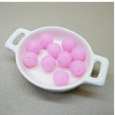 金粉軟膠珠 (串珠/固齒器/奶嘴鏈DIY材料), 蜜糖, 透明綠, 透明藍, 透明白, 粉紅