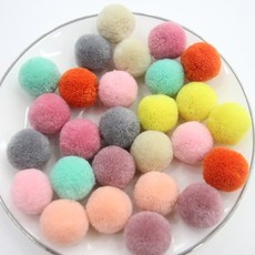 원단킹 3개] 2.5cm 양모펠트 방울폼폼 9color (5801024), 핑크, 3개