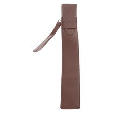 방수 드럼 스틱 백 프로텍터 PU 가죽 휴대용 드럼 스틱 보관 파우치, 짙은 갈색