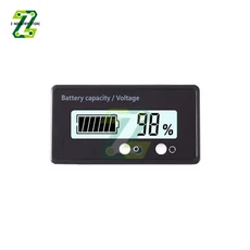 8-120V 리튬 이온 납산 배터리 용량 모니터 레벨 전압계 백분율 표시기 LCD 디스플레이 오토바이용 3색, 01 white