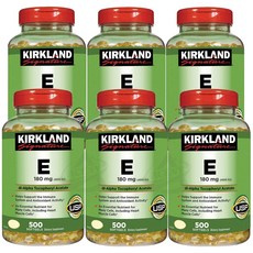 Kirkland 커클랜드 비타민 E 180mg 400IU 500소프트젤 6병, 6개, 500정