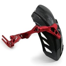 臺灣出貨 守護者後擋泥闆通用適用小牛雅迪小猴子m3m5電摩改裝擋水泥瓦後盾, 四代擋泥板通用【水轉印】紅色, 1個