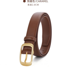 女士皮帶 焦糖色/CARAMEL 寬度2.8CM