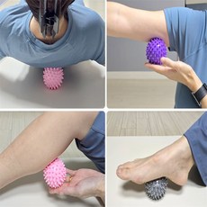 마사지볼 스트레칭 지압 운동 근육 풀기 목 어깨 다리, 싱글_핑크, 1개