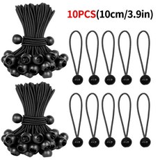 10pcs 야외 탄성 공 번지 로프 텐트 캔버스 고정 타포린 천막 캐노피 헤비 듀티 방수포 넥타이 캠핑 가제트, 01 10cm Black