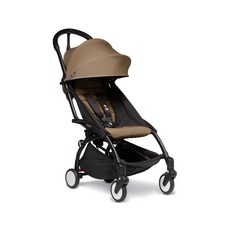 STOKKE YOYO3 6+ 推車組合 (含車架) - 台灣總代理公司貨, 黑車架＋6+太妃糖褐色