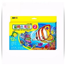 아모스 글라스데코 12색 꾸미기 미술놀이 창의 스티커 1개입 세트 유리그림