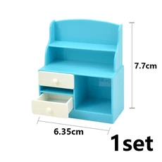 큰크기 빌딩 블록 가구 집 TV 램프 울타리 의자 테이블 대형 조립 피규어 장난감 Duploes와 호환, 21 Cabinet Blue