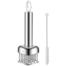 316 스테인리스 스틸 고기 연화기 도구 날카로운 바늘 24개 BOMANSI BOMS 고기 피어싱 연화 스테이크 쇠고기 닭고기 돼지고기 바베큐 마리네이팅 소형, 316 스테인리스 스틸 고기 연화기 도구, 날카로운 바