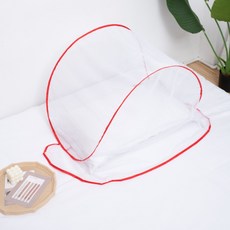 約翰家庭百貨 頭部防蚊罩 加密網紗 免安裝 學生用 摺疊【ZA0202】, 紅