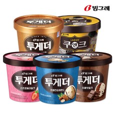 투게더 5종 혼합세트 (바닐라1 딸기1 아몬드1 초코1 쿠앤크1), 1개