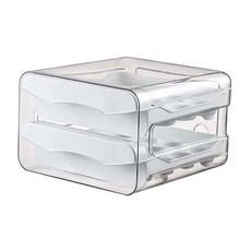 抽屜式雞蛋收納盒32格 - 冰箱雞蛋收納神器, 白色, 1個