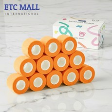 이티씨몰 자가점착 밴드 2.5cm 압박붕대 10+2 오렌지, 1개