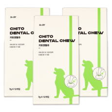 닥터바이 키토덴탈츄 강아지 덴탈 껌 키토산 치석 치태 입냄새 도움 양치껌, 84g, 3세트