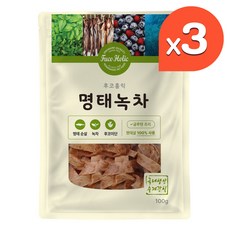 후코홀릭 강아지 건조 간식, 혼합맛(명태/녹차), 100g, 3개