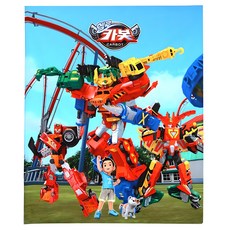 Hello CARBOT 衝鋒戰士 超細纖維毛毯, 藍色