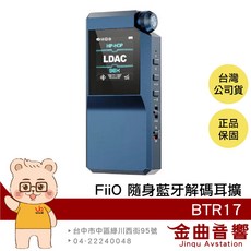 FiiO BTR17 黑色 桌機模式 USB DAC 雙輸出 隨身 藍牙解碼 耳擴, 藍色, 1個