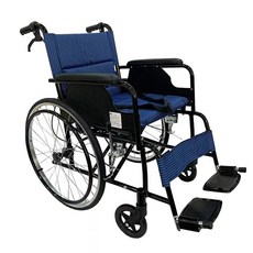【海夫健康生活館】杏華機械式輪椅(未滅菌) 折背款 鋁合金輪椅 22吋後輪/18吋座寬 輪椅B款 紅色/藍色(F16S), 藍色款, 1個