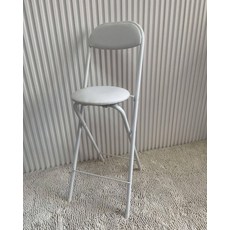 머스코 가정용 바의자 낚시의자 바체어 하이체어 휴대용 바스툴, 65cm 화이트 사각 등받이 원형 좌판