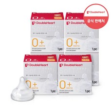 더블하트 소프트터치 모유실감 젖꼭지, SS(신생아부터), 6개
