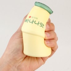 빠나나맛 우유 스퀴시/빠유 단지 말랑이 스트레스볼, 1개, 옐로우
