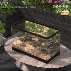 파충류 사육 박스 아크릴 수조 거북이 곤충 도마뱀 거미 사육통 생물 케이지, 1개, 6_대형 뚜껑 없음 39.5x20.5x22.5cm