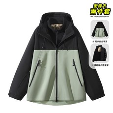 ZenPolo 三合一衝鋒衣，男女同款戶外機能外套，可拆卸加厚登山服