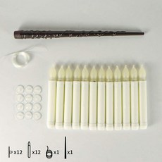 지팡이가 달린 플라잉 플레임리스 데코 오너먼트 마법사 지팡이가 타이머가