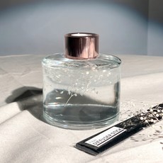 ZERO CANDLE 透明花卉擴香瓶, 4.玫瑰金圓形100ml 2ea+迷你白