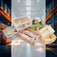 접이식 바구니 대형 정리박스 틈새수납 공부방꾸미기 데스크정리함 미니수납함 폴딩박스, 블루, 블루