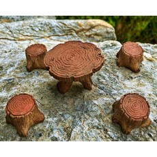 2 미니어처 테이블 및 의자 5개 야외 세트 요정 정원 액세서리 미니 레진 가구 장식품 키트 마이크로 풍경 장식 DIY 공예 선물 인형의 집용